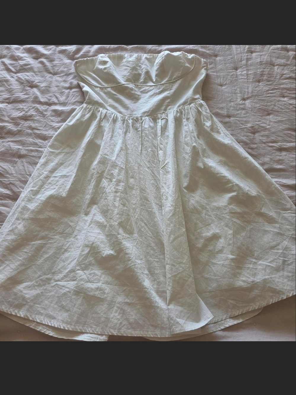 Princess Polly White Smocked Bandeau Top